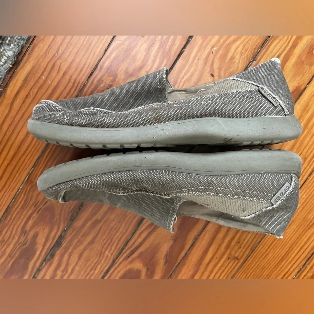 Crocs khaki slip on shoe kids size 3 - Picture 7 of 8